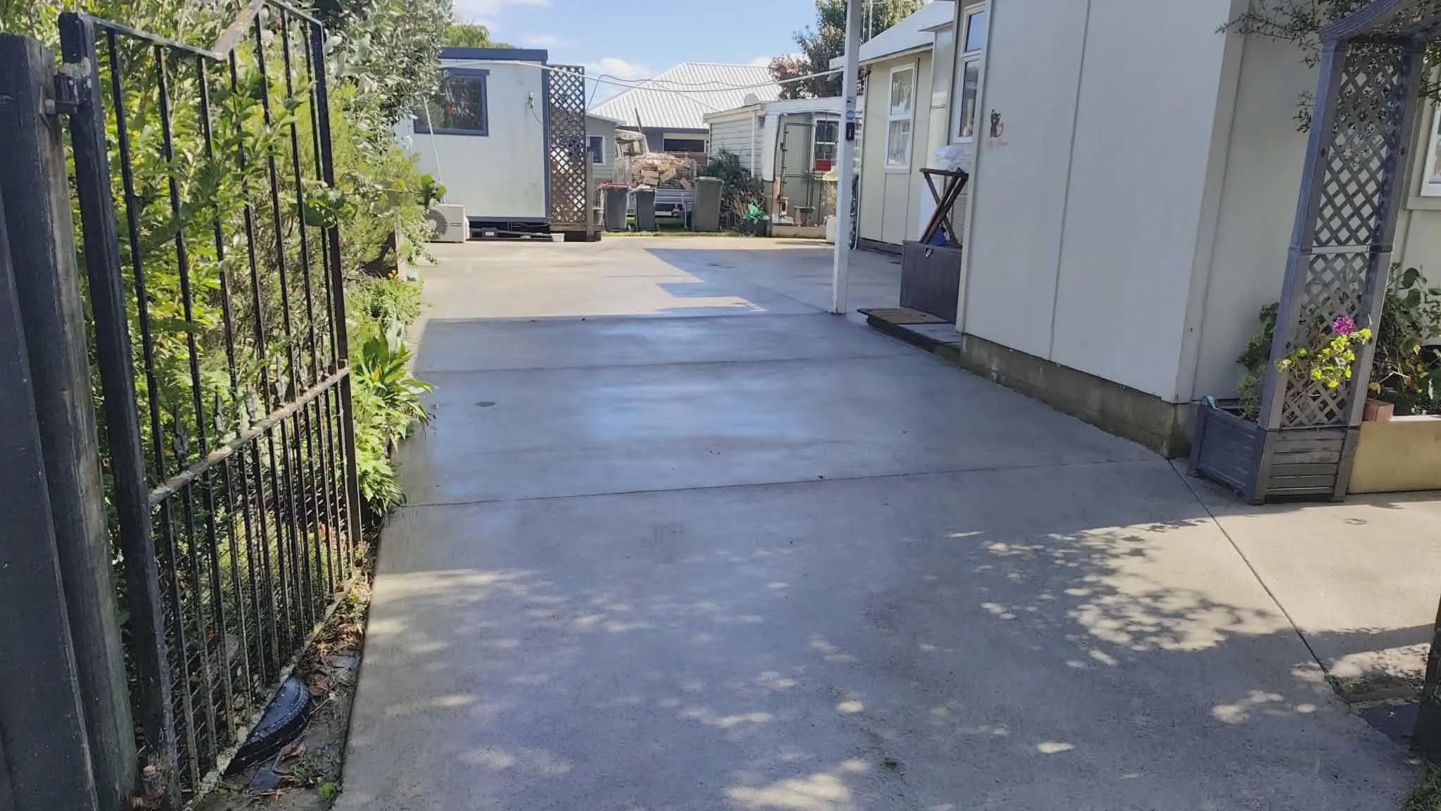 Concrete driveway clean, Christchurch, after professional exterior cleaning in Canterbury