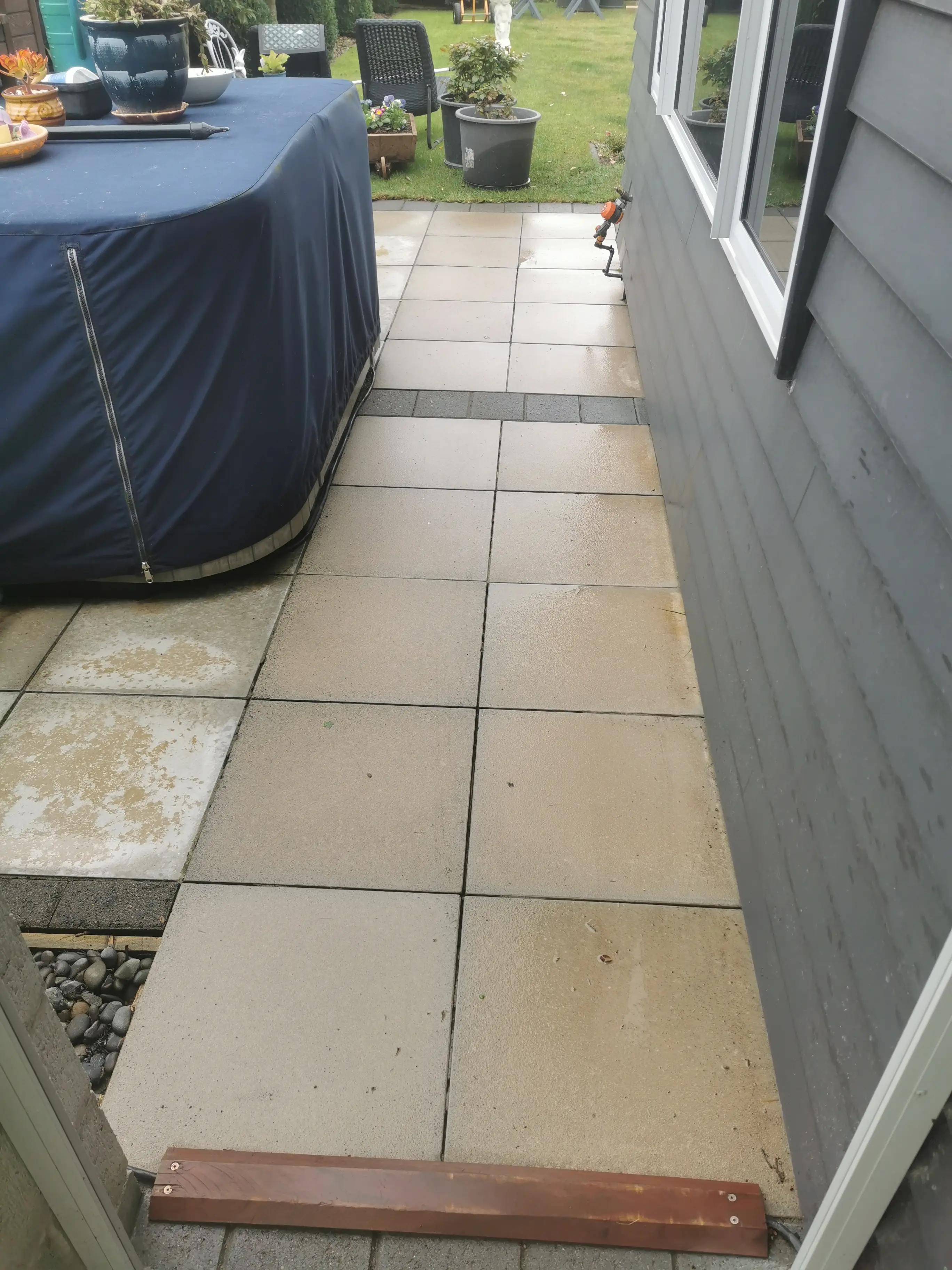 Garden path clean, after professional exterior cleaning in Canterbury